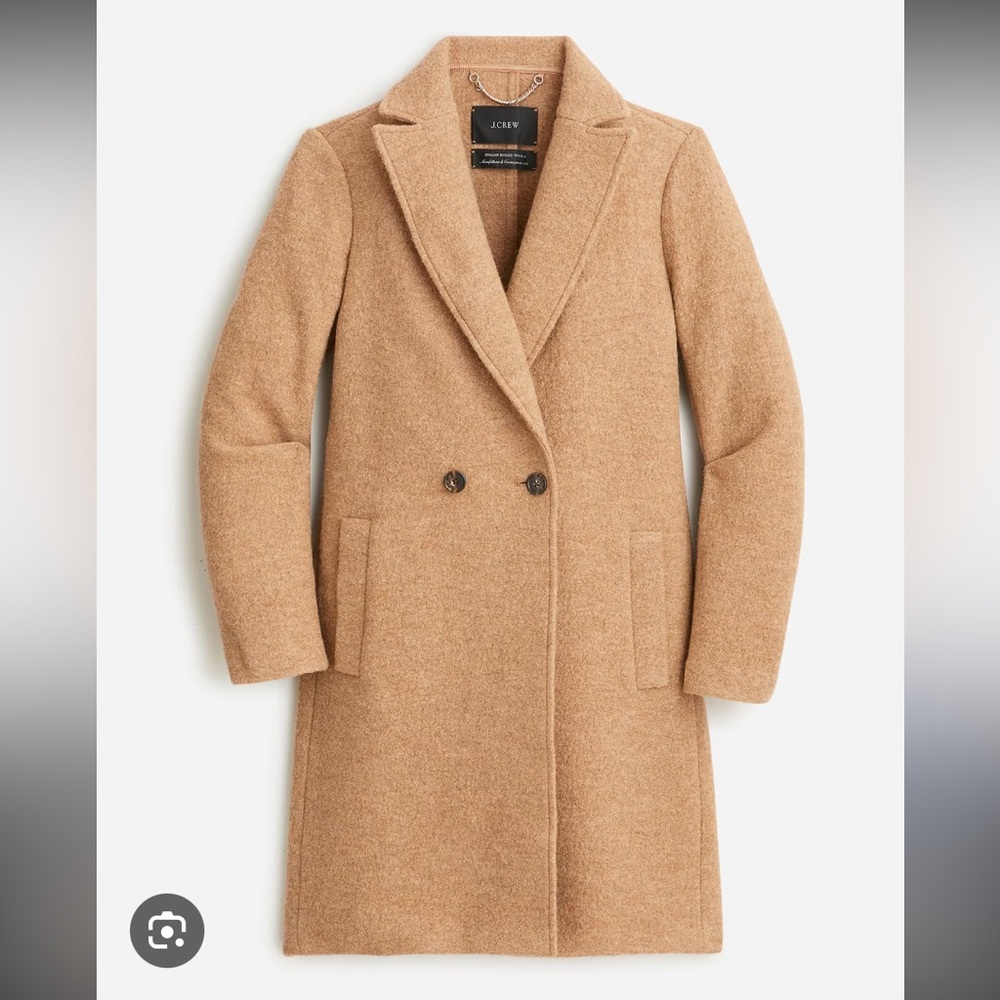 J. Crew Camel 100% Wool Coat